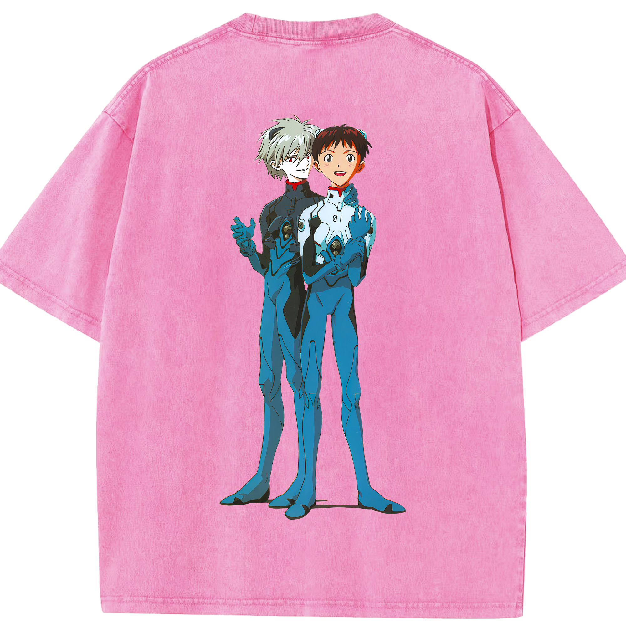 （画像用） EVA 新世紀エヴァンゲリオン 綿100% ヴィンテージ風 半袖Tシャツ（背面プリント）